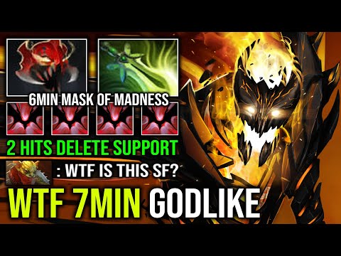 WTF 6MIN MADNESS MASK 2 Hits Delete Support Max Soul Nonstop Godlike Shadow Fiend Dota 2