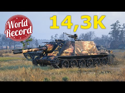World of Tanks WZ-113G FT - 9 Kills 14,3K Damage | NEW WORLD RECORD !