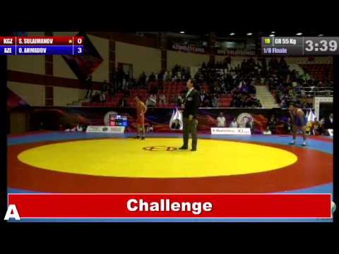 GGP2013 / SULAIMANOV Shadybek (KAZ) - Orkhan AHMADOV (AZE) - GR 55 kg 1/8 final match