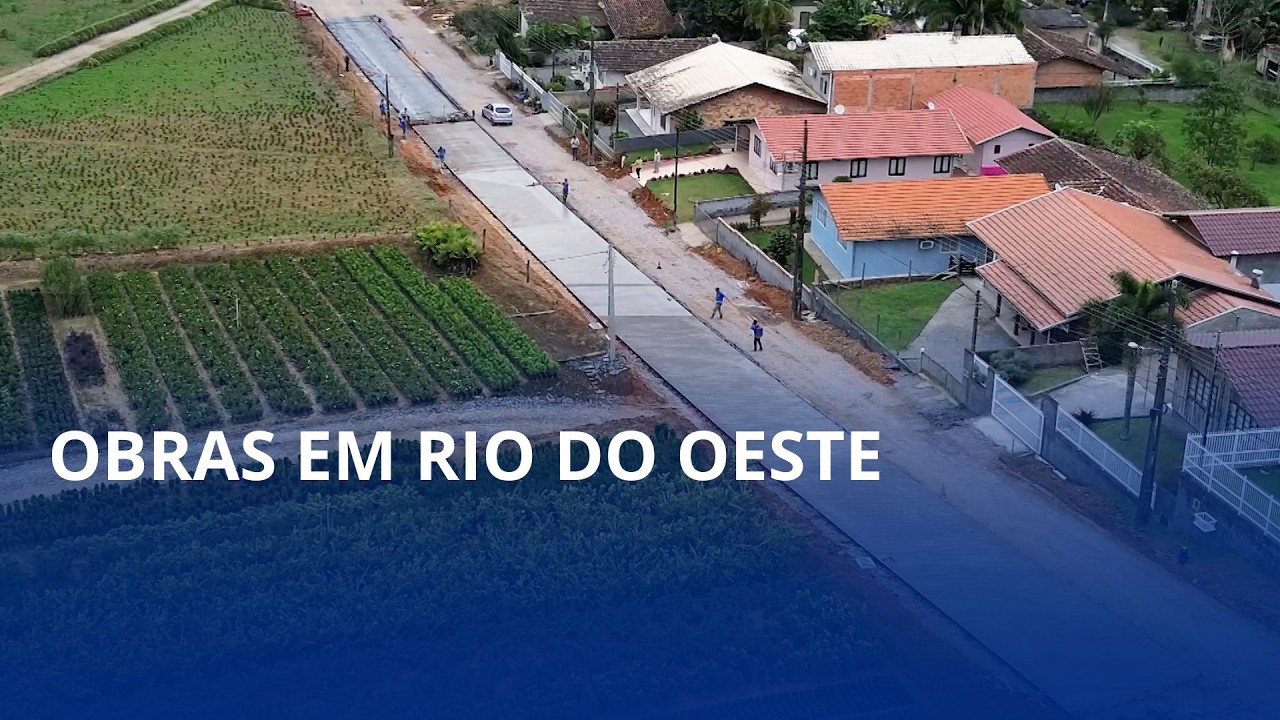 Rua Ignês Busnardo recebe pavimentação em concreto em Rio do Oeste