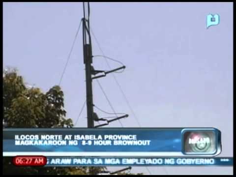 Ilocos Norte at Isabela Province magkakaroon ng '8-9 hours brownout'