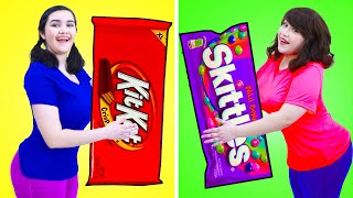 FUNNY WAYS TO SNEAK CANDY INTO CLASS CHALLENGE | CRAZY SITUATIONS &amp; EDIBLE DIY BY CRAFTY HACKS PLUS