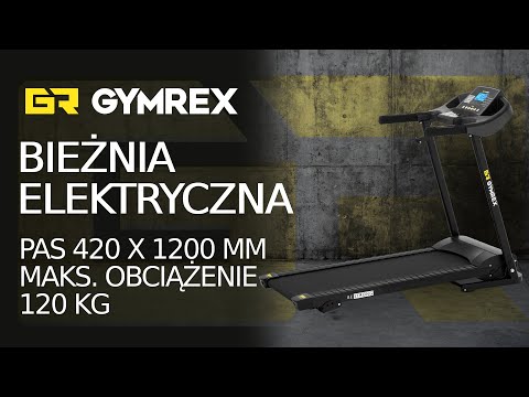 Video - Bieżnia elektryczna - 12 km/h - 120 kg - nachylenie 5°