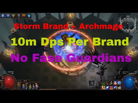[Path of Exile 3.10] Archmage Storm Brand + The agnostic Hierophant The Purifier Elder Guardian