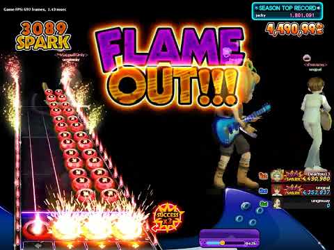 The Fiery Concert - DragonForce - Valley Of The Damned ( Lv 4 Crazy ) 0 MISS + Flame Out