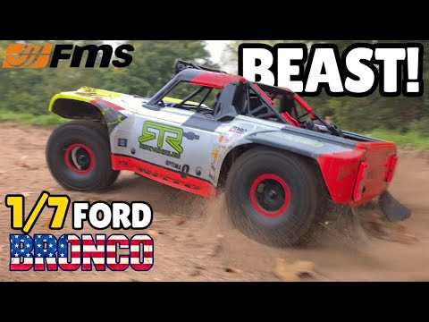 This is AWESOME!! - FMS 1/7 Ford Bronco RTR EB Review & Run!