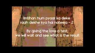 dola dola man dil hi dil mein lyric+translation