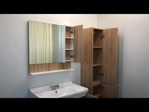 Обзор мебели для ванной комнаты Комфорти Рига 80