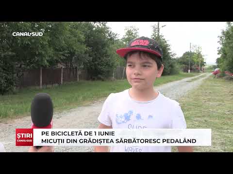 CANAL SUD / PE BICICLETĂ DE 1 IUNIE. MICUȚII DIN GRĂDIȘTEA SĂRBĂTORESC PEDALÂND