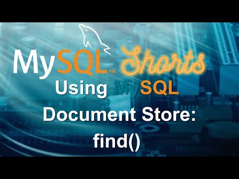 Episode-011 - Using MySQL Document Store: find()