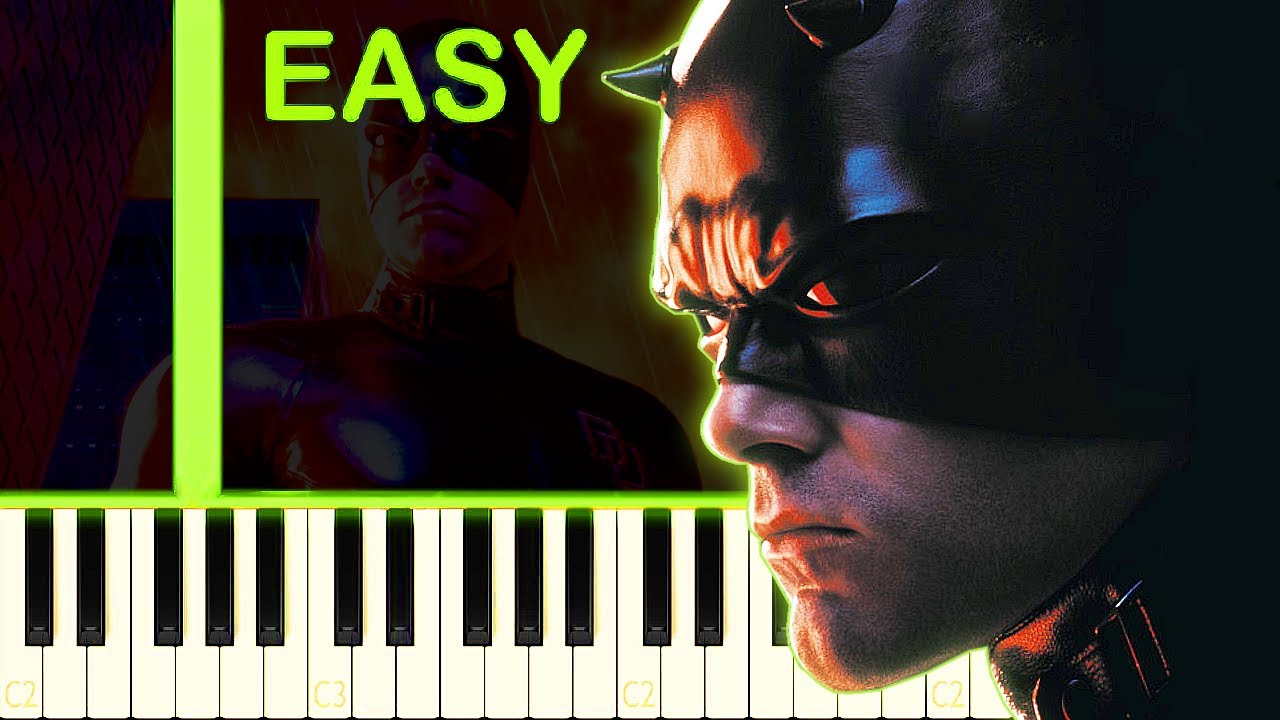 DAREDEVIL (2003) THEME - EASY Piano Tutorial