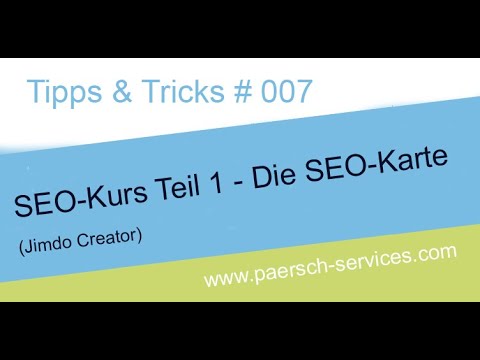 Jimdo Creator: die SEO-Karte (SEO-Kurs Teil 1)