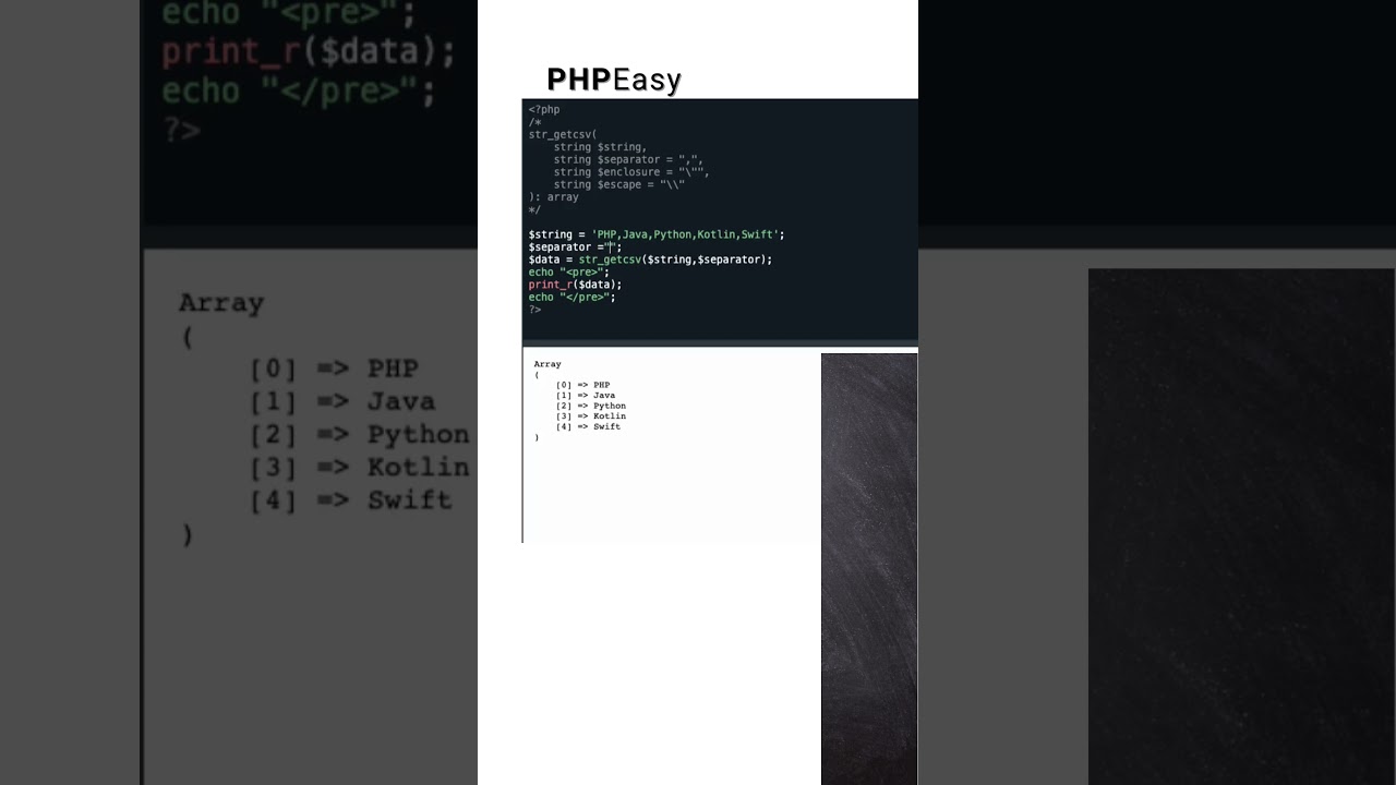 str_getcsv php function