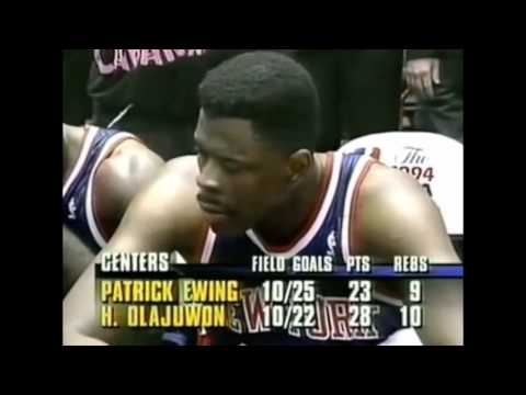Hakeem shuts down Ewing 1994 Finals Game 1