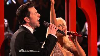 Christina Aguilera &amp; Chris Mann - The Prayer . Live on The Voice