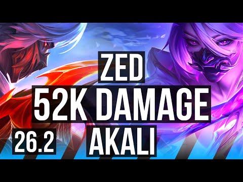ZED vs AKALI (MID) | 52K damage | EUW Diamond | 26.2