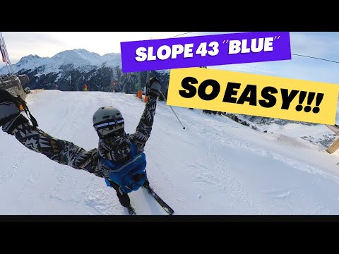 Skiing in Austria , St. Anton 2023| Slope 43 Fasch , easy long piste , insta360 video