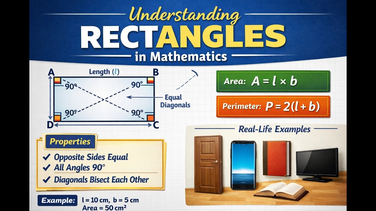 Rectangle in Mathematics | Definition, Properties, Area & Perimeter Explained
