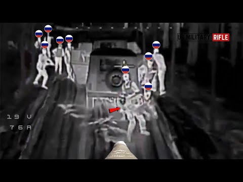 Ukrainian Spartan FPV Drone Operator Hunts and Blow Up Russian Soldiers Cloaked in Night