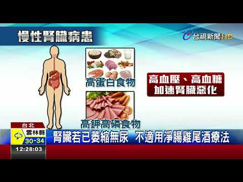 腎臟病患福音 淨腸雞尾酒療法免洗腎