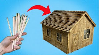 From Coffee Stir Sticks to Miniature Cabin