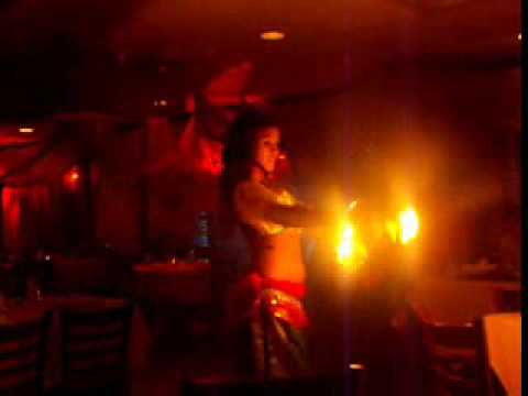 Amida Belly Dance with fire palms