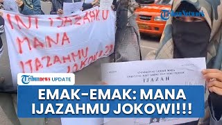 Sindiran Emak-emak ke Jokowi saat Kawal Roy Suryo CS di Polda Metro Jaya: Ini Ijazahku Mana Ijazahmu
