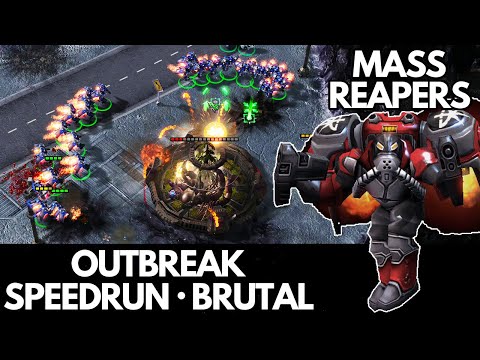StarCraft 2 WoL - Mission 22 (Outbreak) - Speedrun (Brutal)