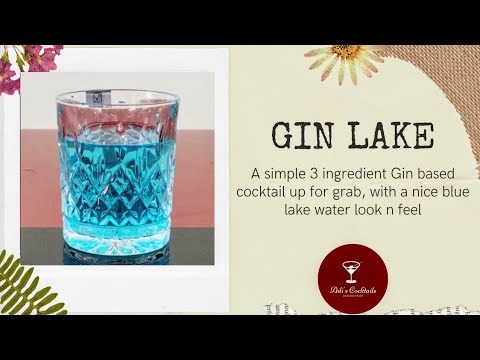 Gin Lake | Gin and Blue Raspberry Cocktail | Adi's Cocktails | Easy Gin Cocktail Recipe
