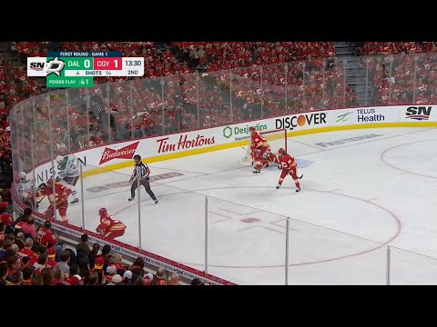 2022 Stanley Cup Playoffs. Stars vs Flames. Game 1 highlights