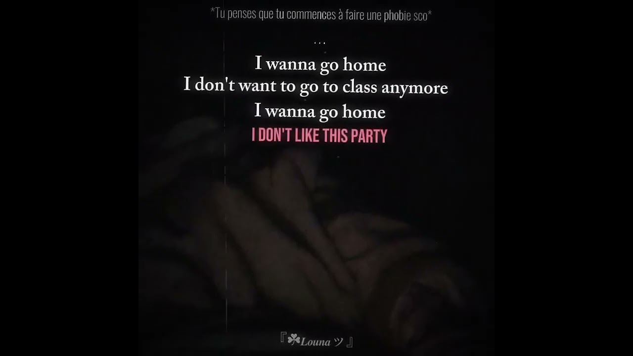 I don't like this party 🥀