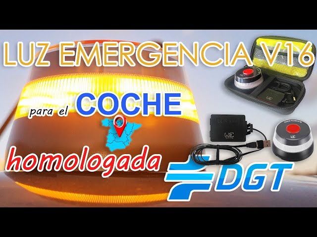 Vídeo relacionado con FlashLED SOS Luz Emergencia V16 Conectada Homologada, Autorizada por la DGT, Tarjeta SIM y SERVICIO DE DATOS HASTA 2038, Base Imantada, Resistencia al Agua y Polvo IP54, INCLUYE FUNDA
