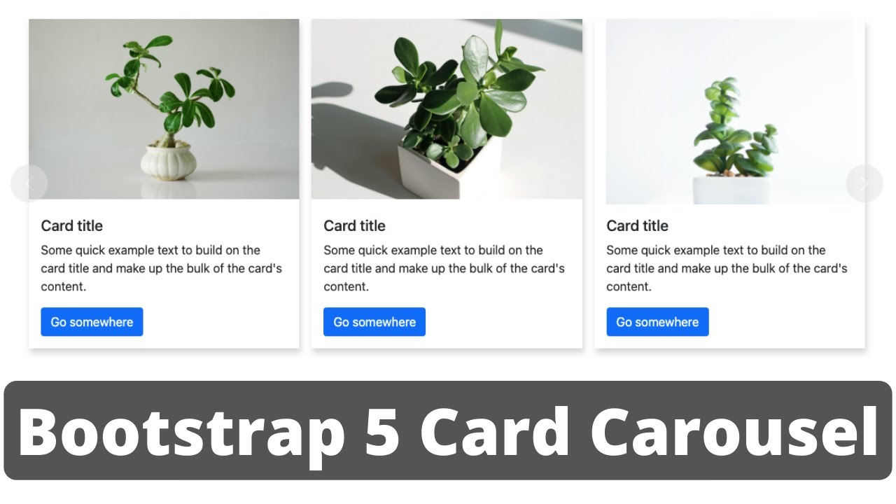 Bootstrap 5 Card Carousel | Multiple items carousel