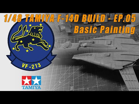 1/48 TAMIYA F-14D VF-213 build EP.05 - BASIC PAINTING -