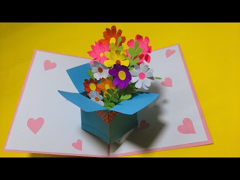 Flowerpot pop up card tutorial | Handmade Gift card tutorial | DIY greeting card | DG Handmade