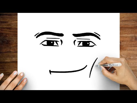 How To Draw Roblox man Face | Animation