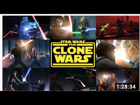 All Clone Wars Lightsaber Fights   Star Wars The Clone Wars Seasons 1-7 & Movie 2008- 2020