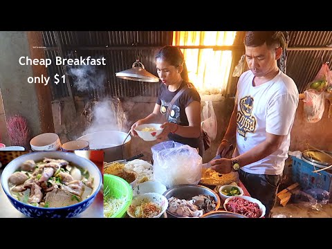Noodle Soup for Breakfast at Chong Prek Market