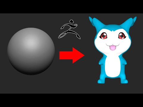 DemiVeemon (Digimon) ZBrush Timelapse