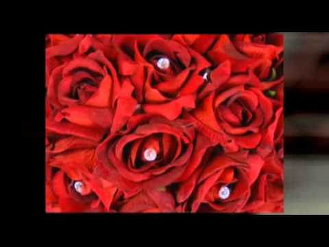 Velvet Red Rose Diamante Bouquet