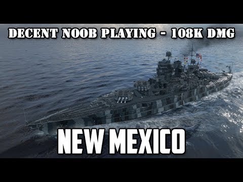 Finndamage's WoWS - Decent Noob Playing - New Mexico 108k dmg