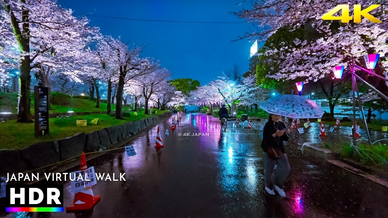 Tokyo Japan Rainy Night Walk | Spring 2026 • 4K HDR