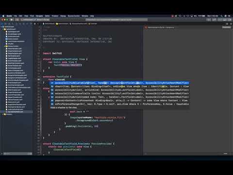 Swift UI ClearableTextField Custom Control
