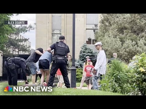 12 injured by man with Molotov cocktails and makeshift flamethrower at pro-Israel rally