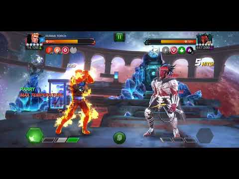Abyss of Legends Mephisto one shot with Human Torch MCoc