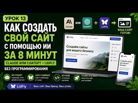 Видеоурок: создать сайт с ИИ за 8 минут