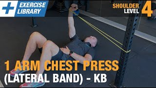 POWER BAND to Challenge Stabilty in a 1 Arm Chest Press