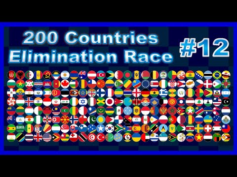 200 Countries Elimination Marble Race #12 in Algodoo | Marble Factory