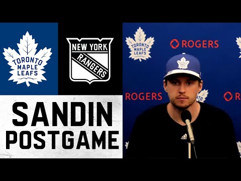 Rasmus Sandin Post Game ' Toronto Maple Leafs at New York Rangers ' January 19, 2022