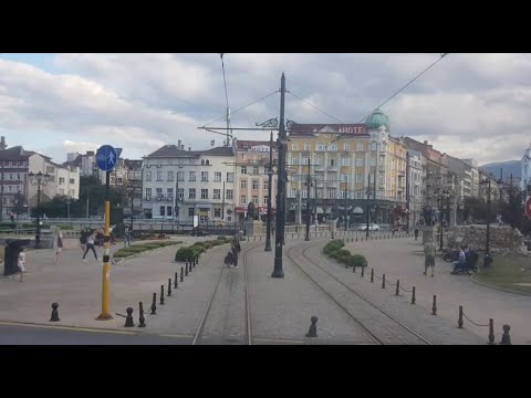 A tram line 'drivers eye view' journey through central Sofia, Bulgaria. Urban transport hyperlapse